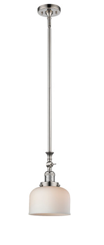 Large Bell 1 Light Mini Pendant In Polished Nickel (206-Pn-G71)