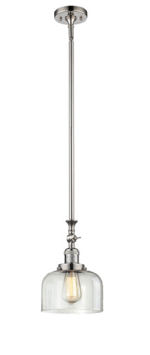 Large Bell 1 Light Mini Pendant In Polished Nickel (206-Pn-G72)