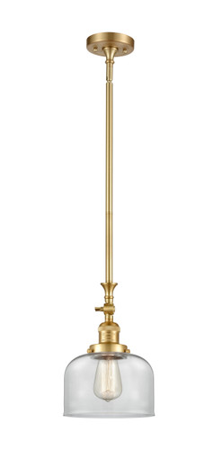 Large Bell 1 Light Mini Pendant In Satin Gold (206-Sg-G72)