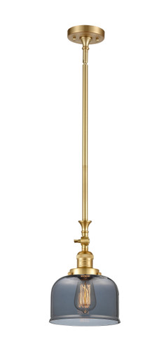 Large Bell 1 Light Mini Pendant In Satin Gold (206-Sg-G73)