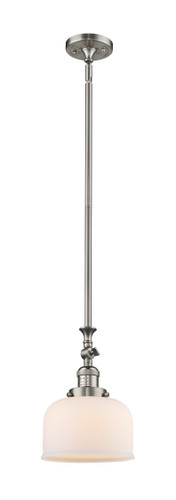 Large Bell 1 Light Mini Pendant In Brushed Satin Nickel (206-Sn-G71)