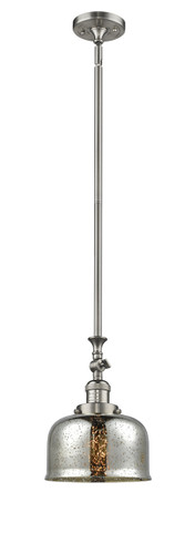 Large Bell 1 Light Mini Pendant In Brushed Satin Nickel (206-Sn-G78)