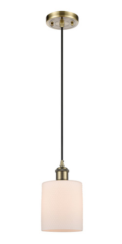 Cobbleskill 1 Light Mini Pendant In Antique Brass (516-1P-Ab-G111)