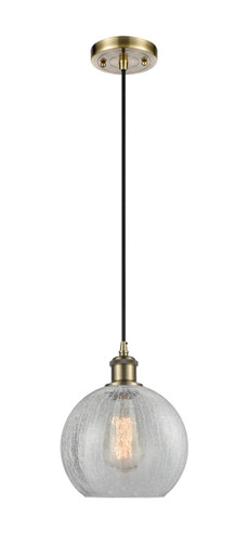 Athens - 1 Light - 8 inch - Antique Brass - Cord hung - Mini Pendant (516-1P-AB-G125-8)