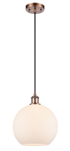 Athens 1 Light Mini Pendant In Antique Copper (516-1P-Ac-G121-10)