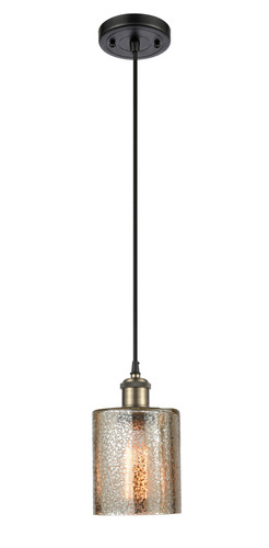 Cobbleskill 1 Light Mini Pendant In Black Antique Brass (516-1P-Bab-G116)