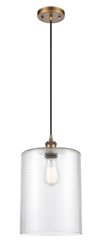 Large Cobbleskill 1 Light Mini Pendant In Brushed Brass (516-1P-Bb-G112-L)