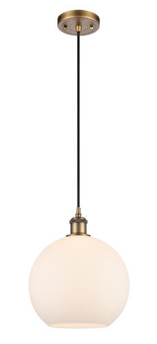 Athens 1 Light Mini Pendant In Brushed Brass (516-1P-Bb-G121-10)