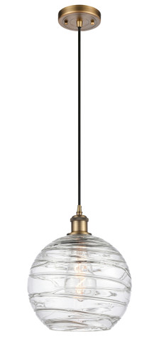 Deco Swirl 1 Light Mini Pendant In Brushed Brass (516-1P-Bb-G1213-10)