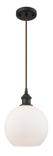 Athens 1 Light Mini Pendant In Oil Rubbed Bronze (516-1P-Ob-G121-8)