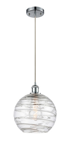 Deco Swirl 1 Light Mini Pendant In Polished Chrome (516-1P-Pc-G1213-10)