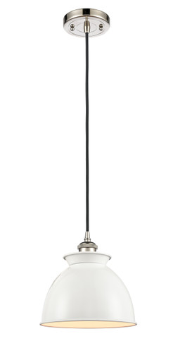 Adirondack 1 Light Mini Pendant In Polished Nickel (516-1P-Pn-M14-W-Led)