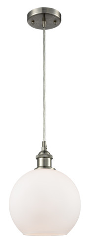 Athens 1 Light Mini Pendant In Brushed Satin Nickel (516-1P-Sn-G121-8)