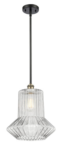 Springwater 1 Light Mini Pendant In Black Antique Brass (516-1S-Bab-G212)