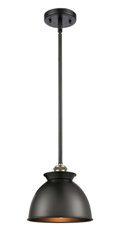 Adirondack 1 Light Mini Pendant In Black Antique Brass (516-1S-Bab-M14-Bk)