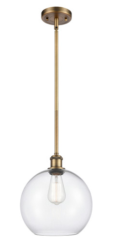 Athens 1 Light Mini Pendant In Brushed Brass (516-1S-Bb-G122-10)