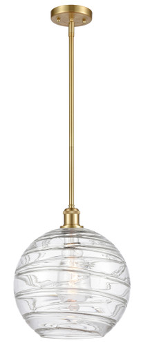 Deco Swirl 1 Light Mini Pendant In Satin Gold (516-1S-Sg-G1213-12)