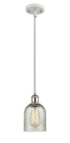 Caledonia 1 Light Mini Pendant In White & Polished Chrome (516-1S-Wpc-G259)