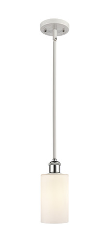 Clymer 1 Light Mini Pendant In White & Polished Chrome (516-1S-Wpc-G801)