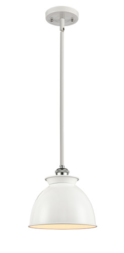 Adirondack 1 Light Mini Pendant In White & Polished Chrome (516-1S-Wpc-M14-W)