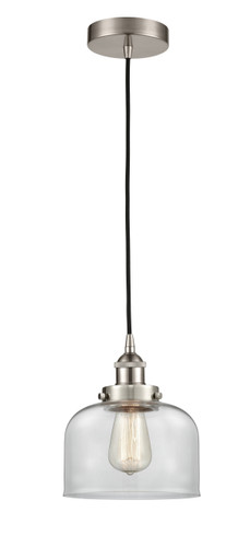 Large Bell 1 Light Mini Pendant In Brushed Satin Nickel (616-1Ph-Sn-G72)