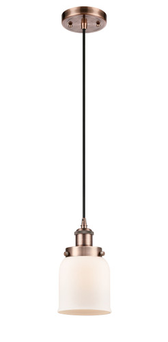 Small Bell 1 Light Mini Pendant In Antique Copper (916-1P-Ac-G51)