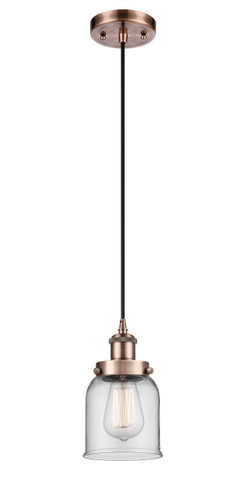 Small Bell 1 Light Mini Pendant In Antique Copper (916-1P-Ac-G52)