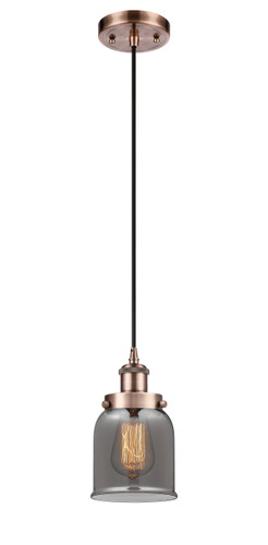 Small Bell 1 Light Mini Pendant In Antique Copper (916-1P-Ac-G53)