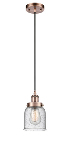 Small Bell 1 Light Mini Pendant In Antique Copper (916-1P-Ac-G54)
