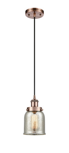 Small Bell 1 Light Mini Pendant In Antique Copper (916-1P-Ac-G58)