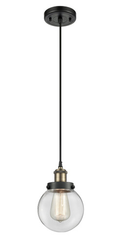 Beacon 1 Light Mini Pendant In Black Antique Brass (916-1P-Bab-G202-6)