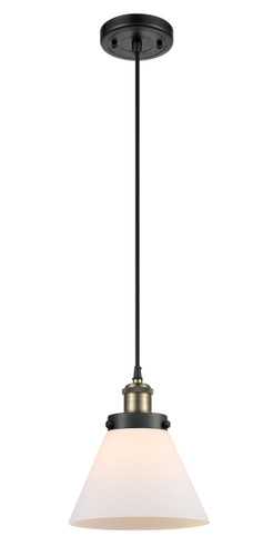Large Cone 1 Light Mini Pendant In Black Antique Brass (916-1P-Bab-G41)
