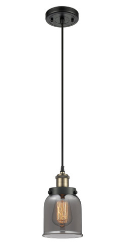 Small Bell 1 Light Mini Pendant In Black Antique Brass (916-1P-Bab-G53)