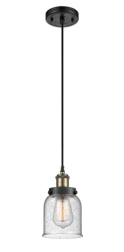 Small Bell 1 Light Mini Pendant In Black Antique Brass (916-1P-Bab-G54)