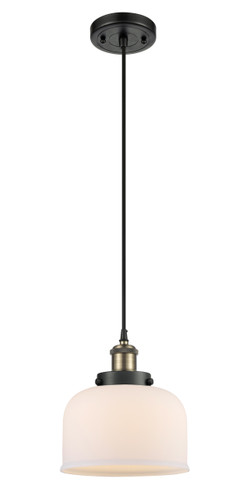 Large Bell 1 Light Mini Pendant In Black Antique Brass (916-1P-Bab-G71)