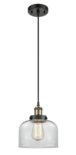 Large Bell 1 Light Mini Pendant In Black Antique Brass (916-1P-Bab-G72)