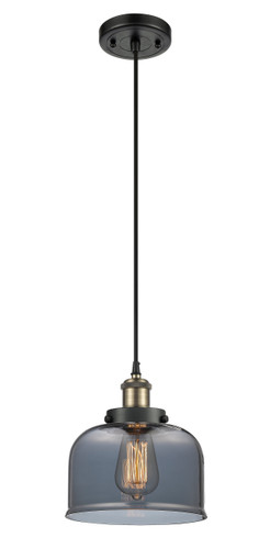 Large Bell 1 Light Mini Pendant In Black Antique Brass (916-1P-Bab-G73)