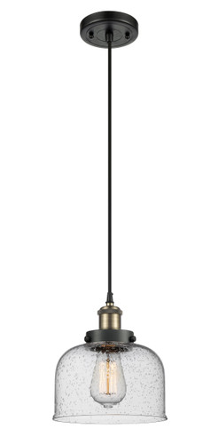 Large Bell 1 Light Mini Pendant In Black Antique Brass (916-1P-Bab-G74)