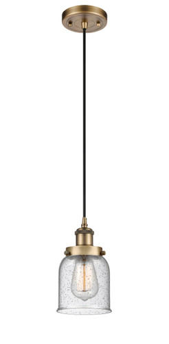 Small Bell 1 Light Mini Pendant In Brushed Brass (916-1P-Bb-G54)