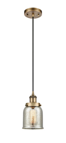 Small Bell 1 Light Mini Pendant In Brushed Brass (916-1P-Bb-G58)