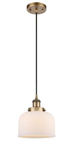 Large Bell 1 Light Mini Pendant In Brushed Brass (916-1P-Bb-G71)
