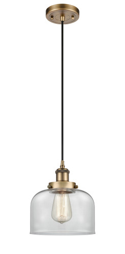 Large Bell 1 Light Mini Pendant In Brushed Brass (916-1P-Bb-G72)
