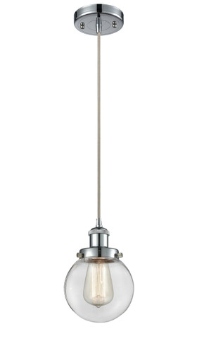 Beacon 1 Light Mini Pendant In Polished Chrome (916-1P-Pc-G202-6)