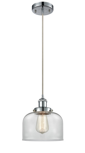 Large Bell 1 Light Mini Pendant In Polished Chrome (916-1P-Pc-G72)