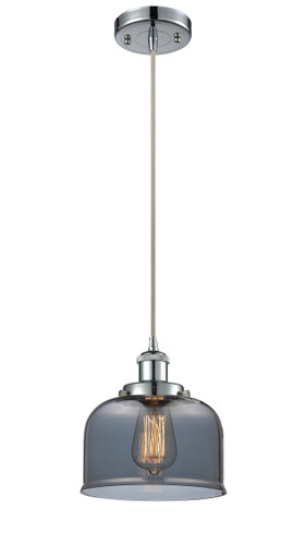 Large Bell 1 Light Mini Pendant In Polished Chrome (916-1P-Pc-G73)