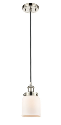 Small Bell 1 Light Mini Pendant In Polished Nickel (916-1P-Pn-G51)