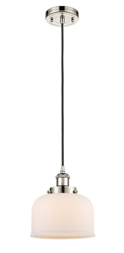 Large Bell 1 Light Mini Pendant In Polished Nickel (916-1P-Pn-G71)