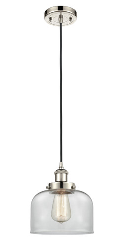 Large Bell 1 Light Mini Pendant In Polished Nickel (916-1P-Pn-G72)