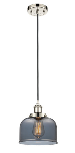 Large Bell 1 Light Mini Pendant In Polished Nickel (916-1P-Pn-G73)