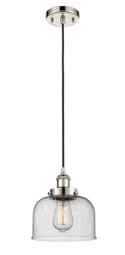 Large Bell 1 Light Mini Pendant In Polished Nickel (916-1P-Pn-G74)